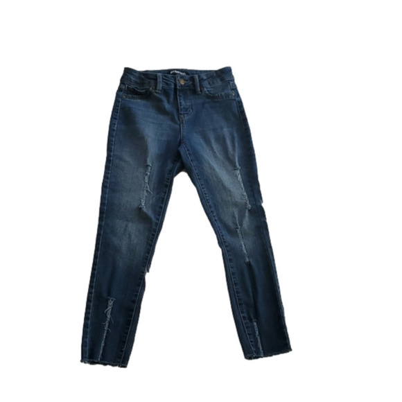 Blue Spice Cropped Distressed Jeans - Picture 1 of 4